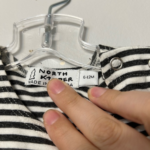 North Kinder Black and white stripe tank shortie. Size 6-12m - Picture 5 of 5